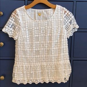 Leifsdottir Anthropologie ivory peplum size 0